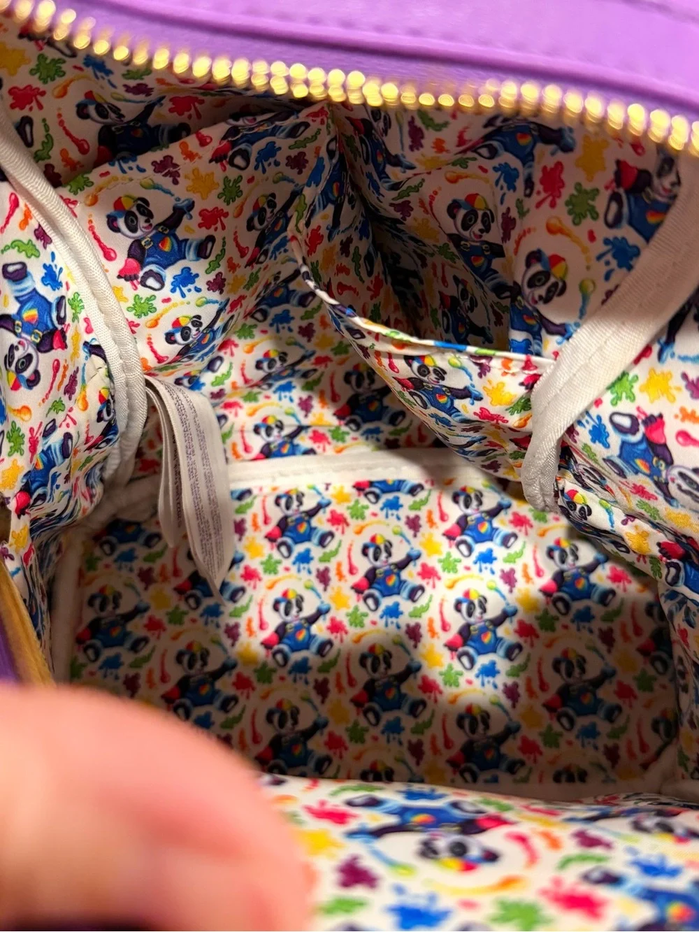 Lisa Frank Rainbow Striped Purple Mini Backpack